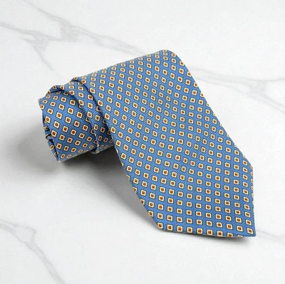 Corbata de seda de lujo para hombre The Gap diamantes azules hecha en EE. UU. Foto 1 de 4