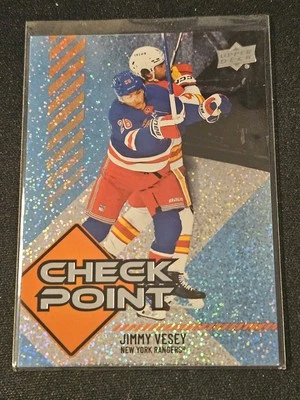 24-25 Upper Deck Jimmy Vesey Check Point 🌟🌟🌟 Speckled Foil Variant 1:48 Pull - Image 1 of 2