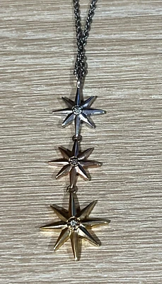 Collar de Plata 925 con 3 Diamantes - 16" - Multicolor - ¡ÚNICO! Foto 1 de 4