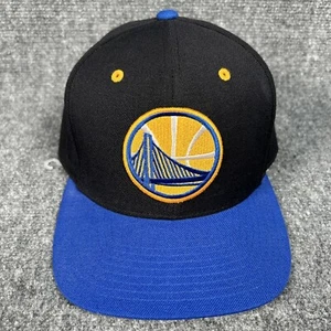 Golden State Warriors Mitchell & Ness Fitted Hat Cap Men 7 3/4” Black Blue NBA - Picture 1 of 13
