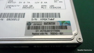 HP 703243-001 450GB 10,000 RPM 2.5 in. SAS HDD HUC109045CSS600 - Image 1 of 4