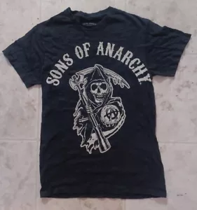 Sons of Anarchy Shirt Black Crew Neck Motorcycle Biker TV Show Small - Picture 1 of 4