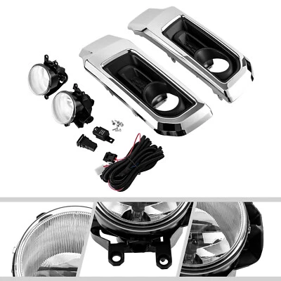 For 2014-2020 Toyota 4Runner Limited Front Bumper Driving Foglights With Bezels Foto 1 de 4