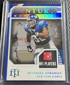 2020 Michael Strahan Giants 1/1 Panini National Treasures NFL Players Tag Patch - Picture 1 of 3