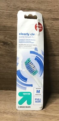 Cabezales de cepillo de repuesto sónicos Clearly Clean 5pk cerdas medianas arriba y arriba *CAJA ABIERTA* Foto 1 de 4