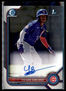 2022 Bowman #CPA-YS Yeison Santana Chrome Prospect Autographs