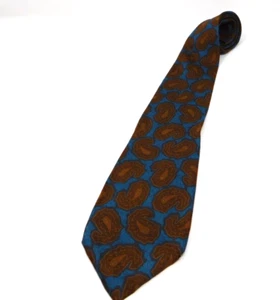 Giorgio Armani Vintage Men's Tie Multicolor Brown Blue 100% Silk Paisley Necktie - Picture 1 of 7