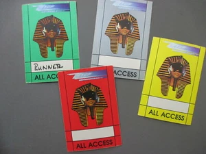 ZZ Top satin cloth backstage pass stickers 4 AUTHENTIC Afterburner ALL ACCESS ! - Picture 1 of 1