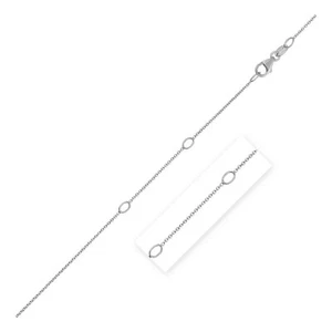 Cadena Cable Ajustable en Oro Blanco 14k (0,97 mm) - Imagen 1 de 2