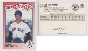 1990 Sportsprint Lynchburg Red Sox Tato Pratts #20