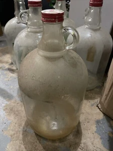 Coca Cola Coke Syrup Jug Bottle One Gallon Clear Glass Vintage Handle & Top - Picture 1 of 4