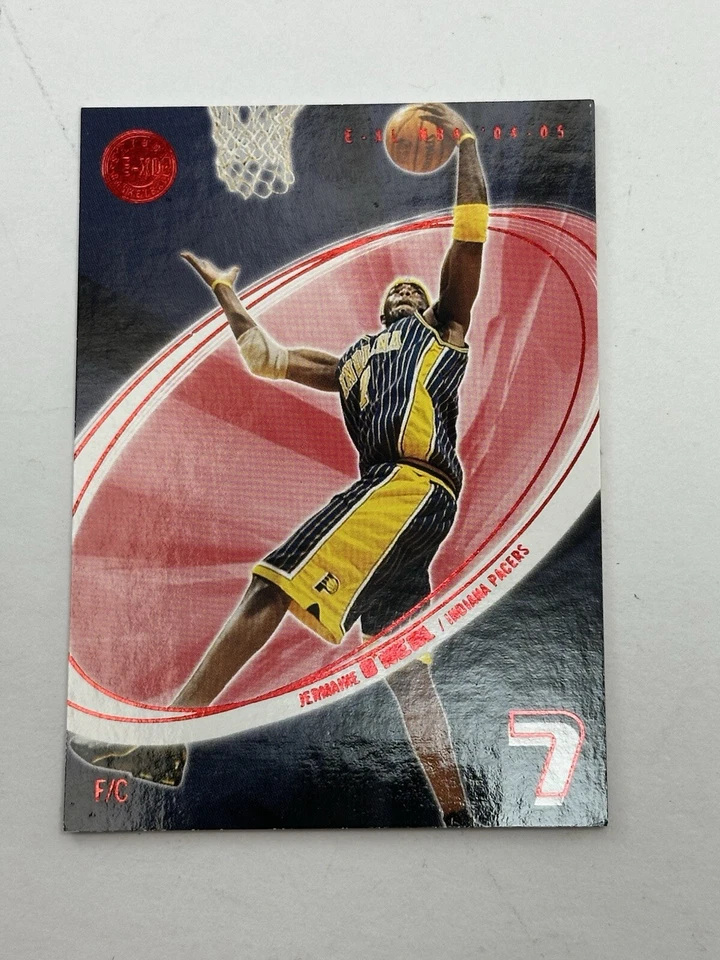 JERMAINE O’ NEAL 2004-05 FLEER SKYBOX EX ESSENTIAL CREDENTIALS FUTURE RED - Image 1 of 4