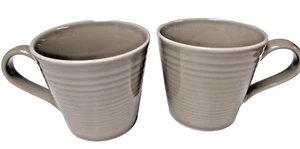 Pair of Royal Doulton Gordon Ramsay  Coffee Cups Mugs Maze Taupe Porcelain - Picture 1 of 6