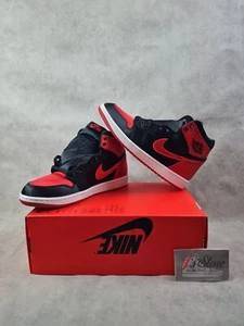 Nike WMNS Air Jordan 1 Alto OG "Satinado" Negro/Rojo Universitario-Blanco T.43/44/44,5 - Imagen 1 de 5