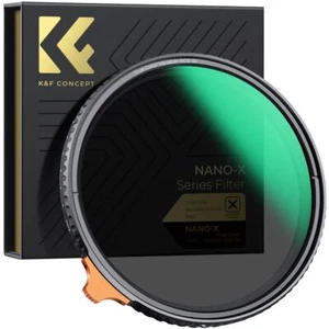 K&F Concept Lens Filter ND2 ND32 67mm 77mm Ture Color NANO X Neutral Density  - Picture 1 of 8