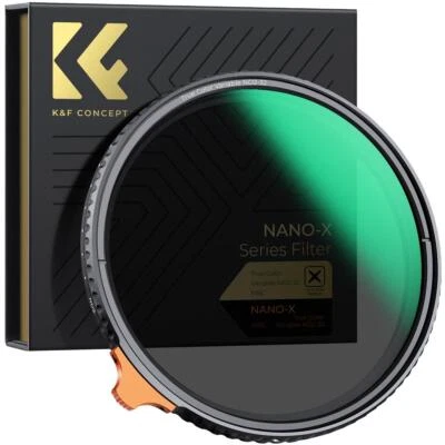 K&F Concept Lens Filter ND2 ND32 67mm 77mm Ture Color NANO X Neutral Density  - Image 1 of 4
