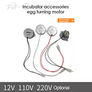 220V 110V 12V Automatic Incubator Accessories Low speed Egg Turning Mini Motor - Picture 1 of 13