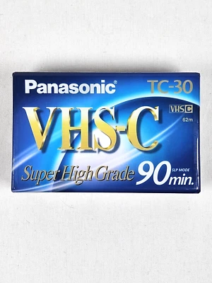 NUEVA Cinta de Video Cassette Panasonic TC-30 VHS-C Super Alto Grado 90 Minutos SELLADA Foto 1 de 2