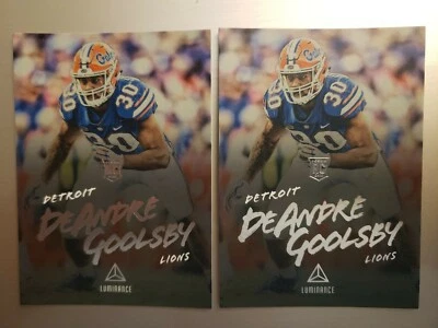 DeANDRE GOOLSBY 2018 PANINI LUMINANCE (2 ROOKIE CARDS) #'D 128. NEW - Image 1 of 2