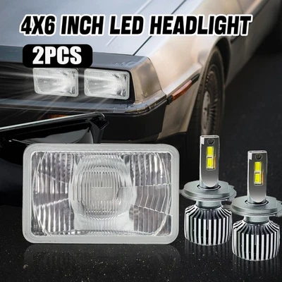 2pcs 4x6'' LED Headlights Hi-Low For 1977-1986 Chevrolet Caprice Monte Carlo💡 Foto 1 de 4