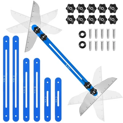 Herramienta de plantilla de banda de rodadura de escalera plantilla de escalera sólida para medir ángulo y longitud Foto 1 de 4