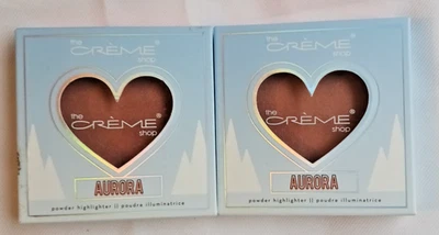 THE CREME SHOP ~ RESALTADOR EN POLVO ~ AURORA ~ SUPER ESTELAR ~ Lote de 2 Nuevo en caja Foto 1 de 3