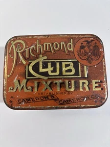 Richmond Club Mixture Empty Tobacco Tin, Richmond, VA (Round Corner) - Picture 1 of 10