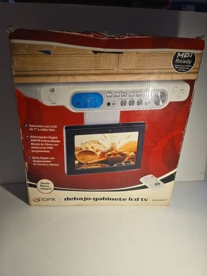 GPX Under Cabinet 7" LCD TV  Analog Tuner Timer AM/FM Stereo Open Box Untested - Image 1 of 4
