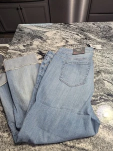Pantalones de mezclilla Torrid Crop Boyfriend para mujer 18 desgastados azul vintage elásticos - Imagen 1 de 10