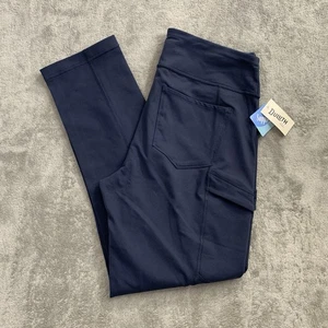 Duluth Trading Co Hose Damen Medium Navy Blau NoGA Namastash Slim Leg Freizeit - Bild 1 von 14