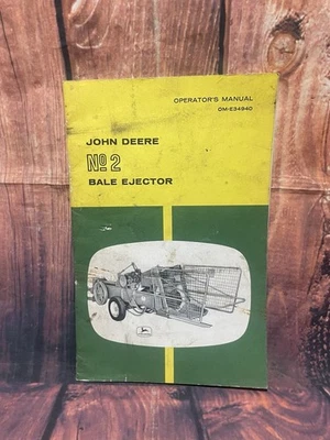 Eyector de pacas John Deer vintage nº 2 manual de operadores buen estado  Foto 1 de 4