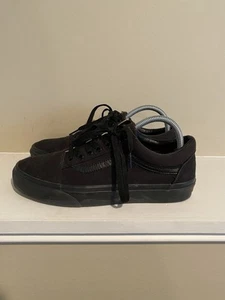 Vans All Black Off The Wall Old Skool Low Canvas Mens 8 Skate - Picture 1 of 7