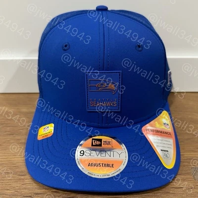Chapéu ajustável Seattle Seahawks New Era 2025 lateral Throwback 9SEVENTY caminhoneiro - Imagem 1 de 4