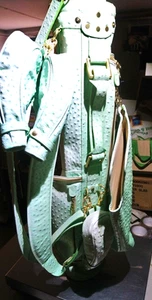 Golfbag Grenn Strausenleder Imitat Genuine Golf 6" B Ware - Bild 1 von 10