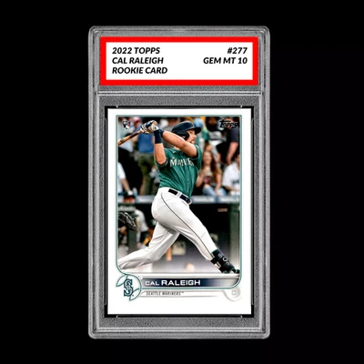 Graded 10 Cal Raleigh - 2022 TOPPS #277 RC Rookie Card Seattle Mariners - Image 1 of 2