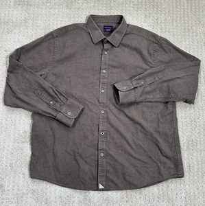 Herren Flanell Hemd Untuckit XXL Braun Baumwolle Langarm Freizeit Knopfleiste 2XL - Bild 1 von 6