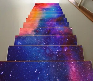 3D Purple Stars E207 Stair Risers Decoration Photo Mural Vinyl Decal Wallpaper E - Bild 1 von 6
