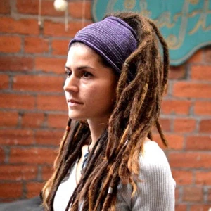 PURPLE Dreadlocks Headband Nepalese Braids Hair Accessory Sock Dreadlocks Hippie - Picture 1 of 3