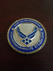 Military Challenge Coin US Air Force Uncle Sam I want you metal Enamel - Picture 1 of 3