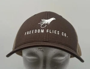 Freedom Flies Co Brown Khaki Hat Snapback Classics Yupoong Fishing - Picture 1 of 6