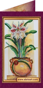 Hágalo usted mismo Bordado Cuentas Postales Kit ""Flores - 1"" 3.3""x5.5"" / 8.4x14.0 cm, Refugios - Imagen 1 de 6