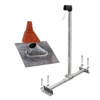 Antennen Dachsparrenhalter 1m Dach Mast Satellitenschüssel Bleiziegel Mastkappe