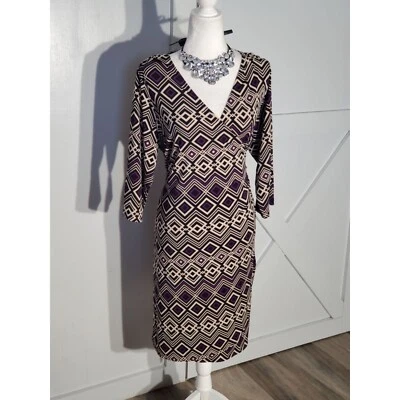 VESTIDO ENVOLVENTE EMMA & MICHELE NEGRO MANGA LARGA ELÁSTICO POLI/SPANDEX TALLA 2XP Foto 1 de 4