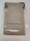 David Yurman Small , 4" By 2.5" Beige , Suede Jewelry Pouch, New &  Sealed 