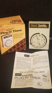 TESTED GOOD VINTAGE SEARS PLUG-IN TIMER 796.664000 VARIABLE CONTROL LIGHTS - Picture 1 of 12