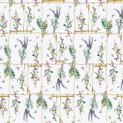 Wachstuchtischdecke PVC  Parfum de Provence Zweige Lavendel 1,4m Br. Meterware - Bild 1 von 3