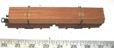 RARE Vintage HO Lima Double Boogy 2 X Shorty Lumber Car with Real Wood, NICE - Image 1 of 4