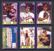 1998 Q Cards Danville BRAVES Team Card CHECKLIST with RAFAEL FURCAL
