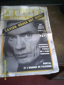 REVUE LE CANARD DE NANTES A BREST 1981 XAVIER GRALL EST MORT - Imagen 1 de 2
