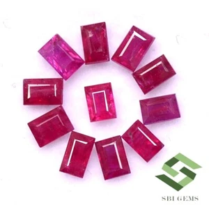1.23 CTS Natural Ruby Baguette Cut 3x2 mm Lot 11 Pcs Calibrated Loose Gemstones - Picture 1 of 5
